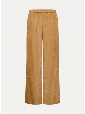 MATTE CORDUROY WIDE LEG CARAMEL