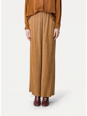 MATTE CORDUROY WIDE LEG CARAMEL