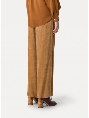 MATTE CORDUROY WIDE LEG CARAMEL