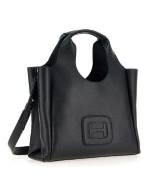 H-BAG SHOPPING PICCOLA H EMBOS NERO