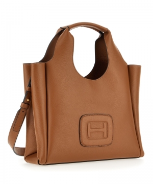 H-BAG SHOPPING PICCOLA H EMBOS COGNAC SCURO