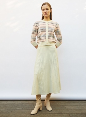 NEW FAIR ISLE KNIT CARDIGAN NATURAL-MULTI