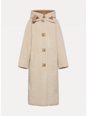 ECO-SHERLING DOUBLE FACE COAT  AVORIO 0012