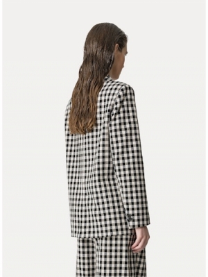 COTTON GINGHAM OVERSIZED JACKE ABISSO 5099