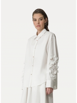 EN FLEUR EMBROIDERY COTTON POP BIANCO 0006