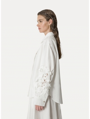 EN FLEUR EMBROIDERY COTTON POP BIANCO 0006