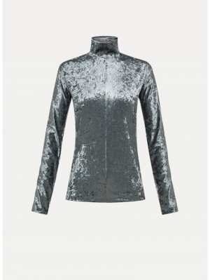 IRIDESCENT STRETCH VELVET TURT OMBRA 7050