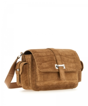 H01R FLAP BAG PICCOLA CAMMELLO CHIARO