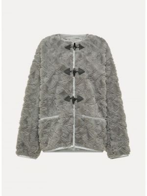 DIVINE EMBROIDERY ECO FUR COAT PEARL 7000