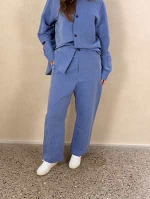  WOVEN BLUE JEAN