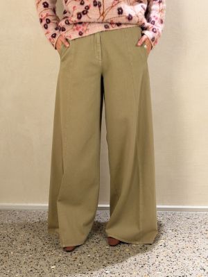FLUID COTTON TWILL WIDE LEG PA CUMINO 2015