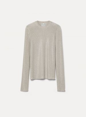 LUREX JERSEY ROUNDNECK T-SHIRT MOON 7000