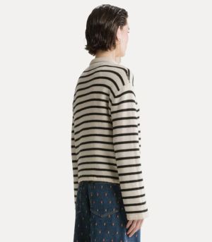 WOOL CASHMERE STRIPED JACKET PURE 0023
