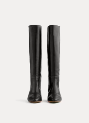 LEATHER HIGH BOOTS NERO