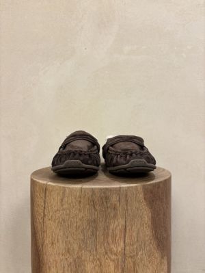 RILEY MIO FUR (L) DK BROWN SUEDE