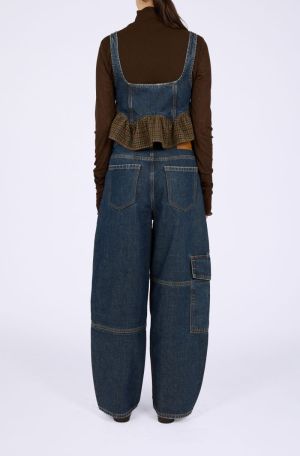 SLUB MIX DENIM AUDRI JEANS DARK BLUE VINTA