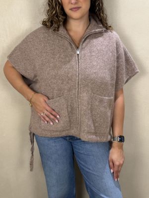 K244-FGI299 PONCHO ZIPPE 683 DESERT