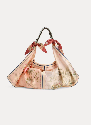 SCARF HOBO BAG MACRAME HANDLE SUNSET 2005